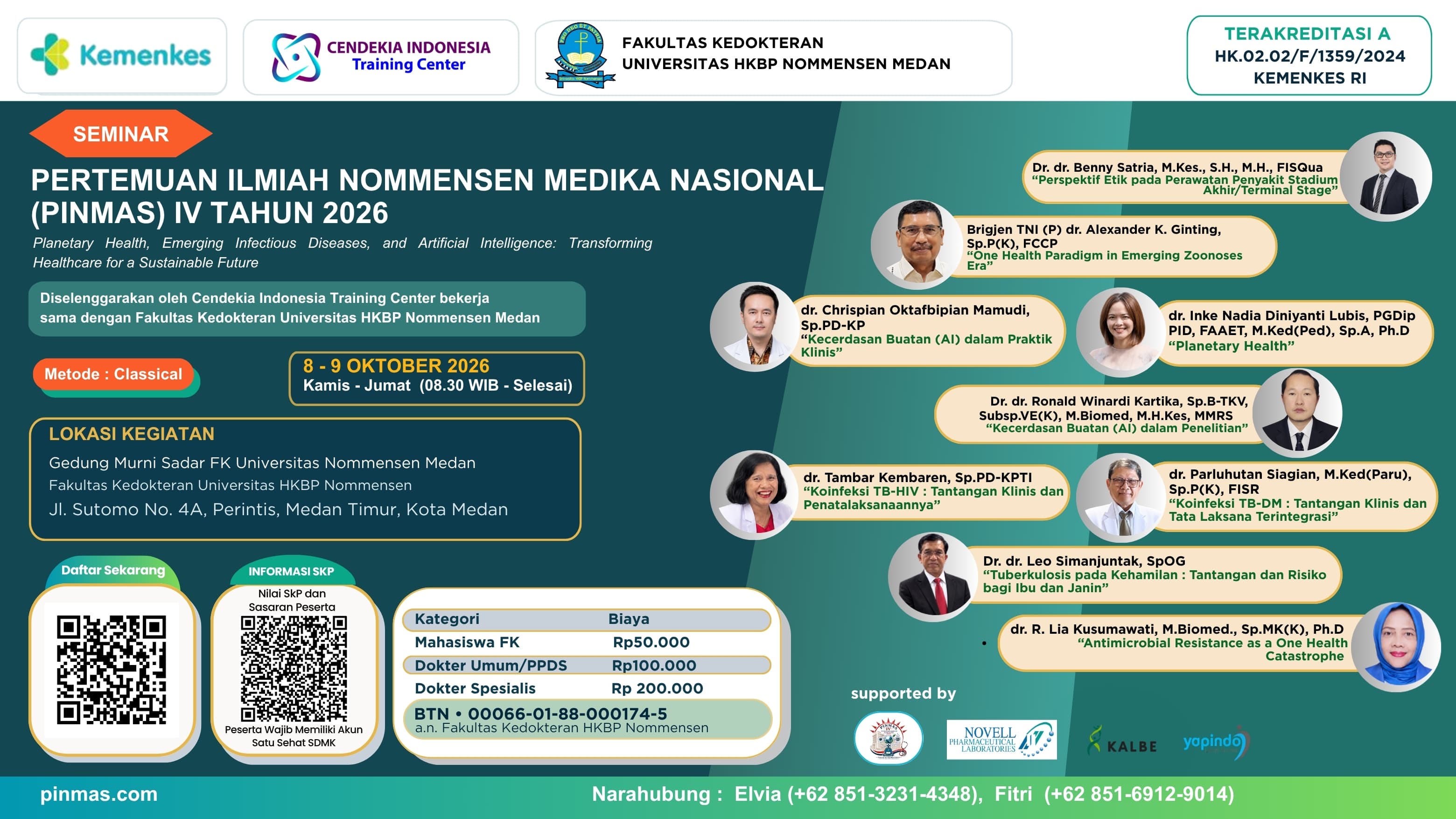 Flyer Pertemuan Ilmiah Nommensen Medika Nasional (PINMAS) IV Tahun 2026